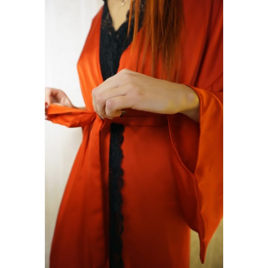 Prabangaus Armani šilko chalatas-kimono